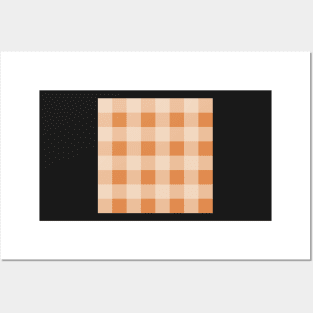 Orange Tea Towel Buffalo Plaid Posters and Art